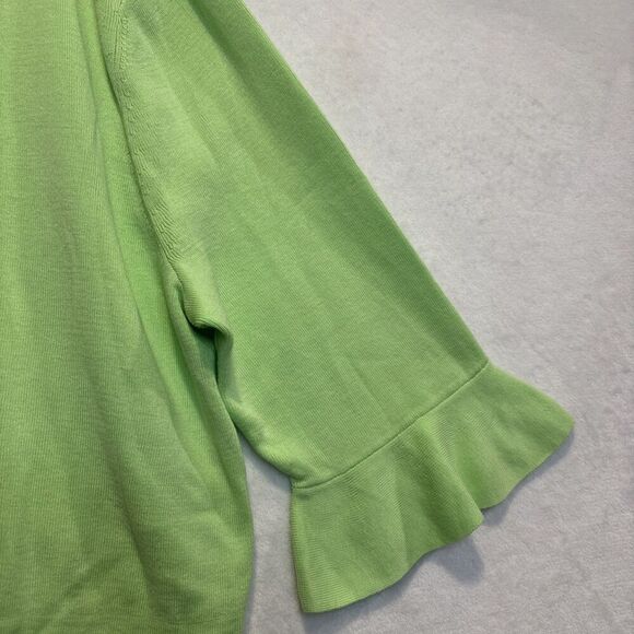 Talbots Women's Open Front Cropped Cardigan Sweater 3/4 Sleeve Flare Size XL NWT - Picture 7 of 16